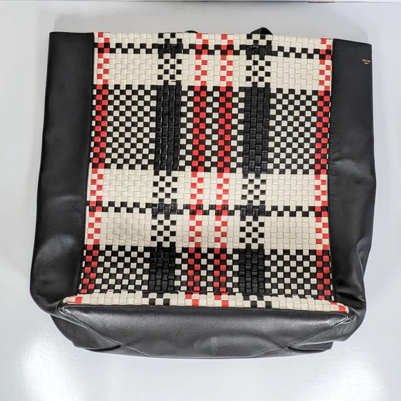 Rare Céline Woven leather tote large Firm - Picture 3 of 16